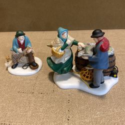 $15 Dept 56 Man Repairs Net & Selling Fish