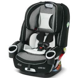 Graco 4Ever DLX 4-in-1 Car Seat, Grey, Infant to Toddler Car Seat, with 10 Years of Use, Rear-facing, Forward-facing and Booster Modes, Safe, Comforta