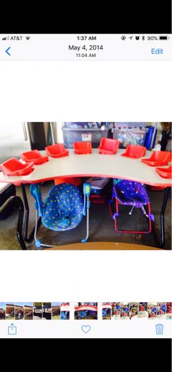 Kidney shape high chair
