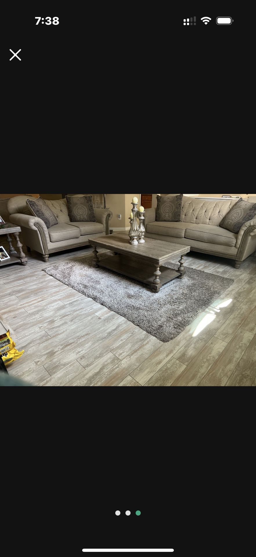 Living room Set with Table & Rug 