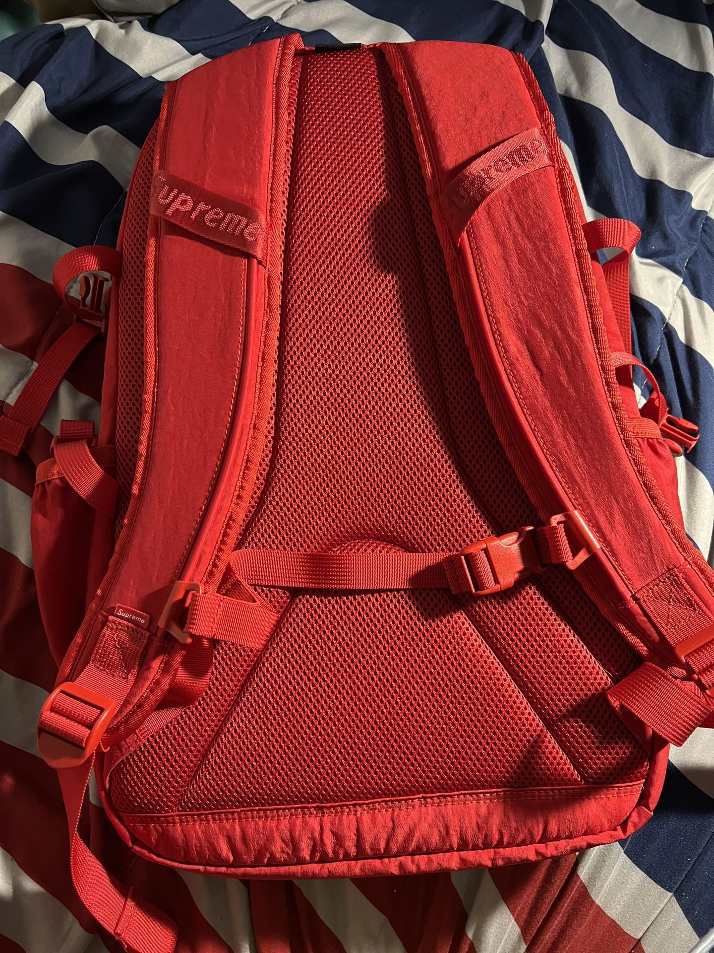 Supreme 2019 Box Logo Backpack - Red Backpacks, Bags - WSPME26712