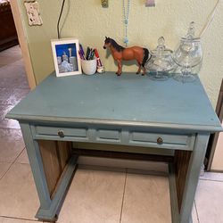 Antique  Desk And Night Stand
