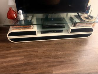 Bowery Hill Contemporary Wood/Glass TV Stand