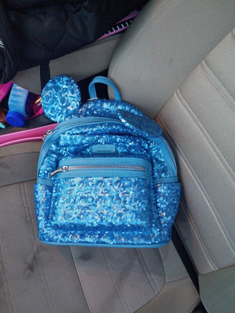 Blue Disney Sequin Bag