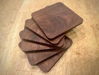 Handmade Walnut Coaster Set