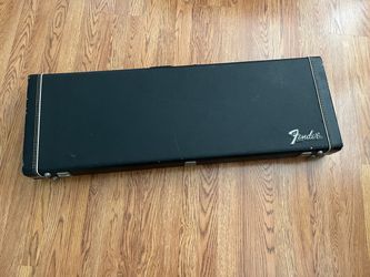 FENDER VINTAGE 1960S GUITAR CASE – BLACK TOLEX / ORANGE INTERIOR – ORIGINAL