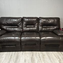 Brown Leather Recliner Sofas 