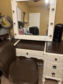 Vanity Mirror & Chair 