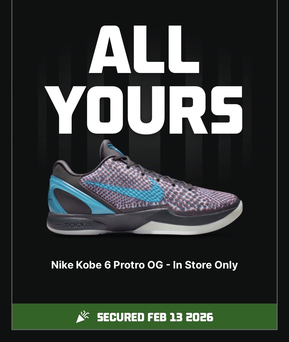 Kobe 6 Protro ASG Hollywood 3D Size 12 M