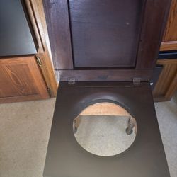 Antique Mission Oak Commode Chamber Chair Potty 