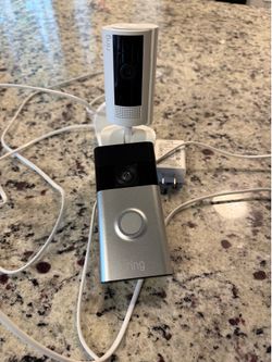 Ring outdoor doorbell and indoor rotating camera