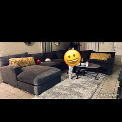 Big Grey Sectional Couch 