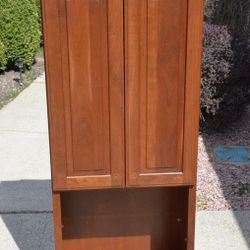 WALL CABINET    TALL HEAVY WOODEN