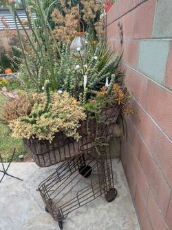 antique grocery cart