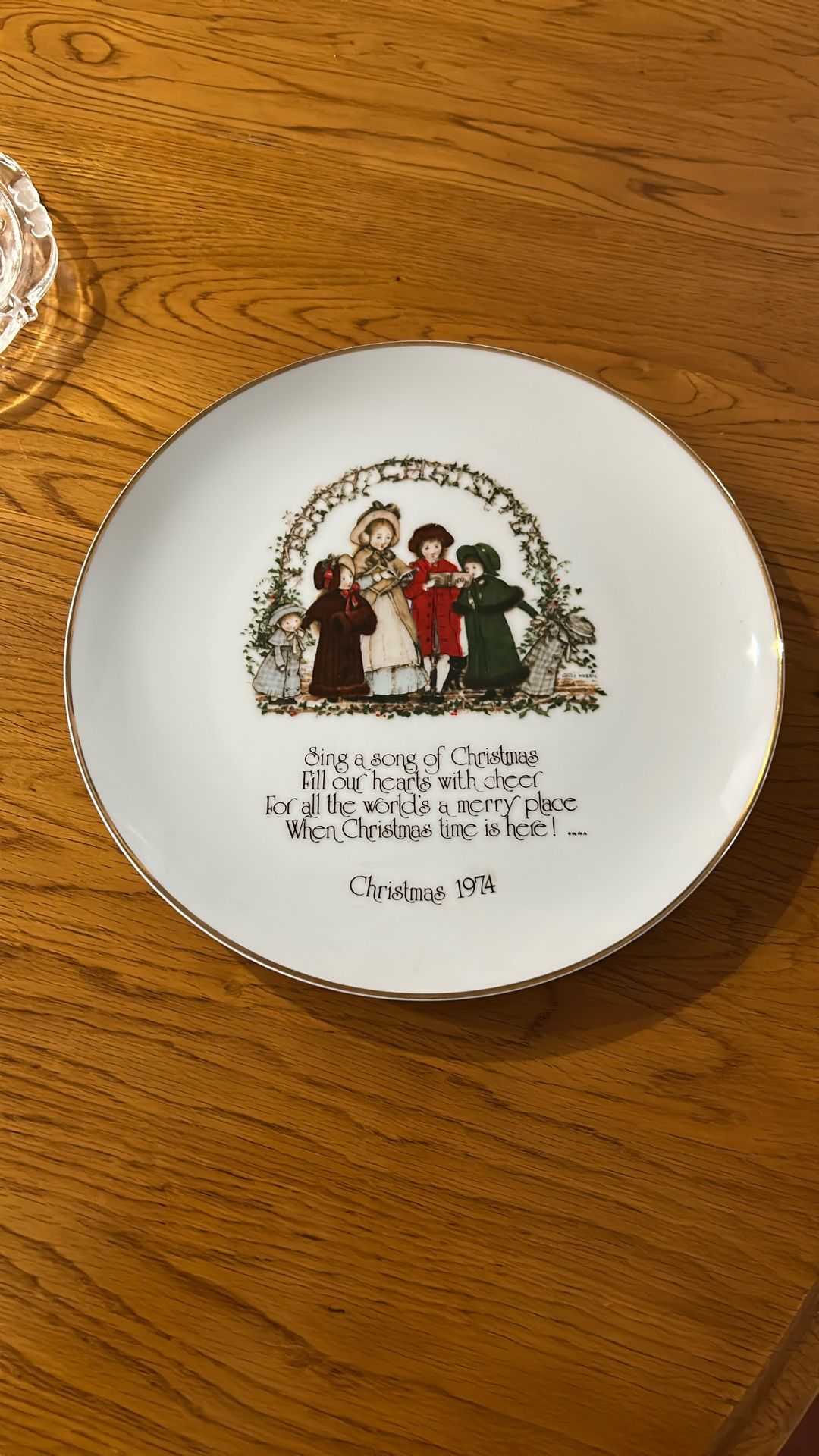 Vintage Holly Hobbie Christmas Plate