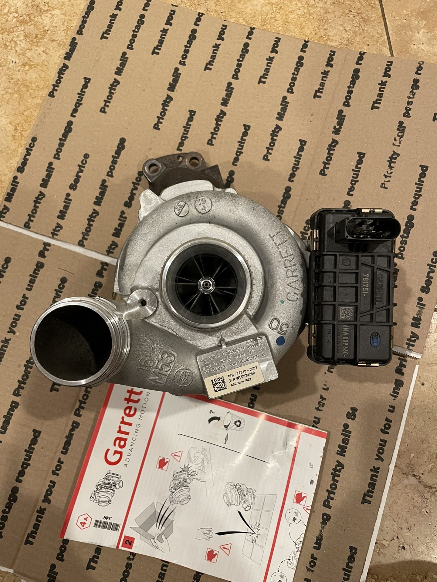 MERCEDES SPRINTER TURBO TURBOCHARGER OEM GARRETT GTB2056V