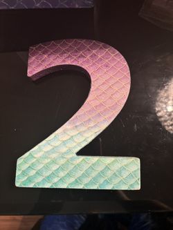 Beautiful Handmade  Number 2 Mermaid Theme Letter