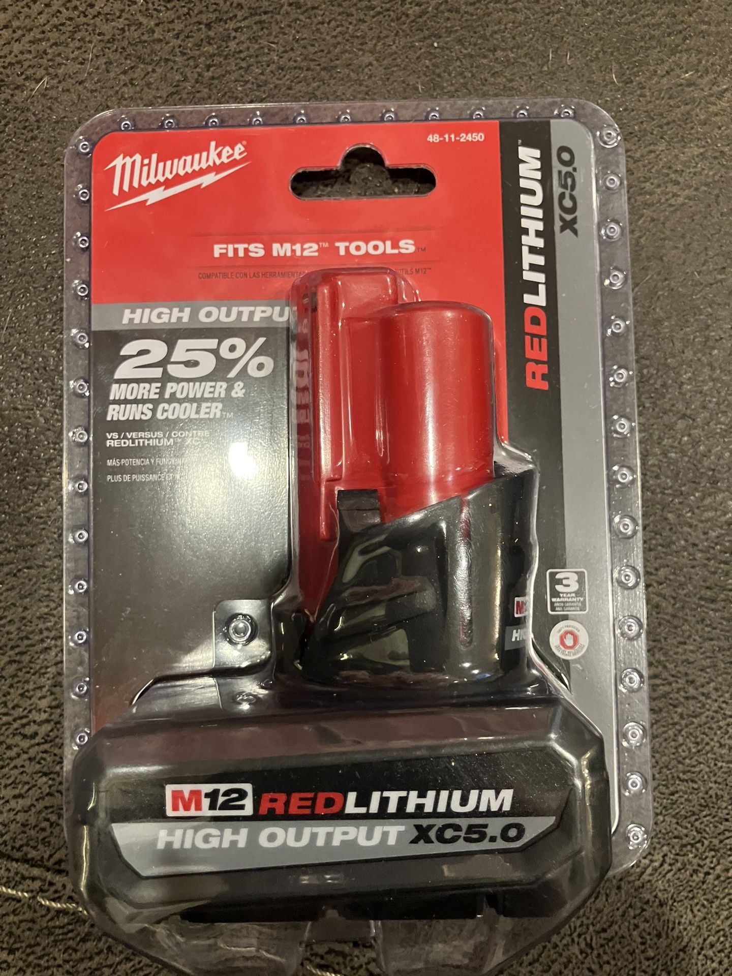 Milwaukee M12 Xc5.0 Battery
