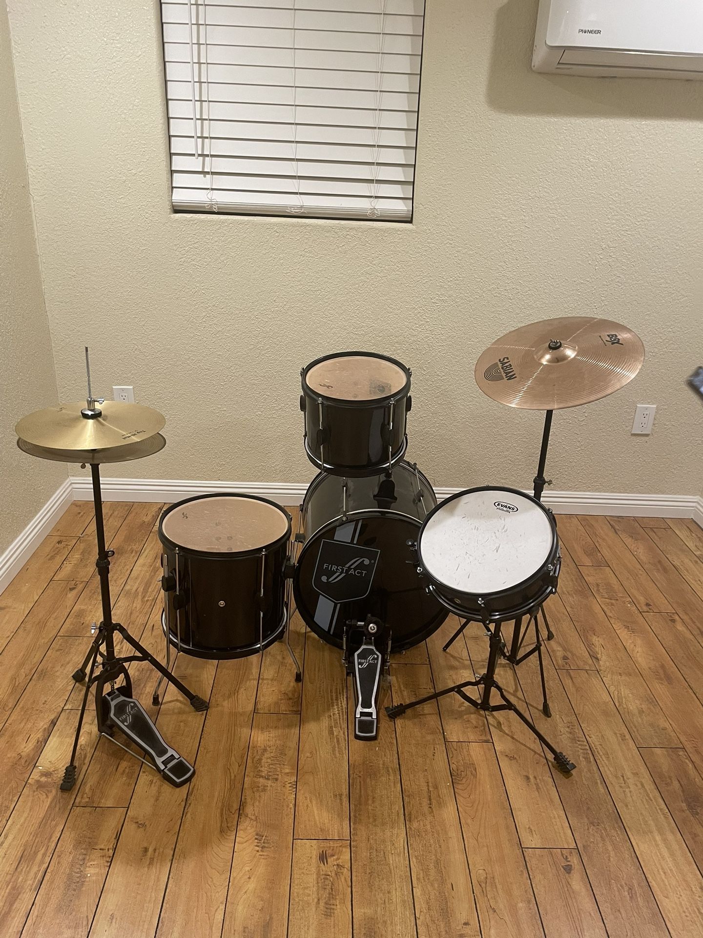 First Act Drum Set With Drum Sticks