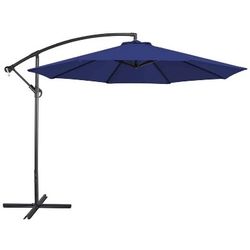 10FT Patio Offset Umbrella, navy blue