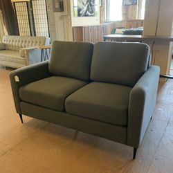 Gray Velvet Loveseat
