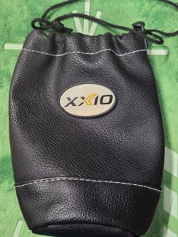XXIO Black Leather Golf Tee Bag