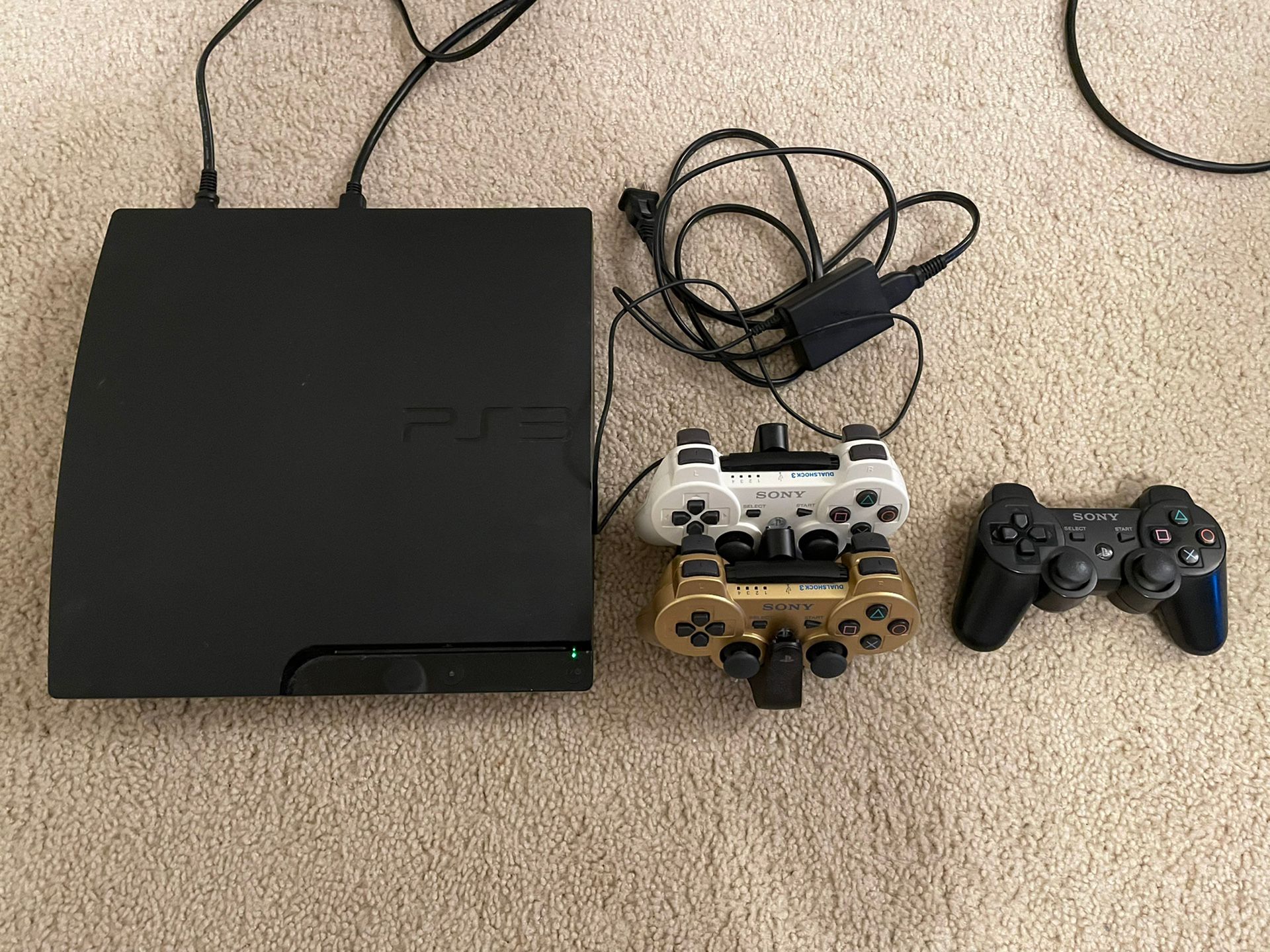 Playstation 3 Slim With Games And Controller