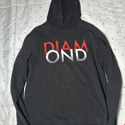 Diamond Supply Co Black Men's LARGE L Hoodie Pull-Over Sweatshirt B86