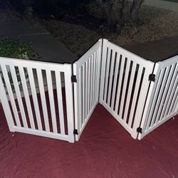 White Wooden Pet Gate 24” High 