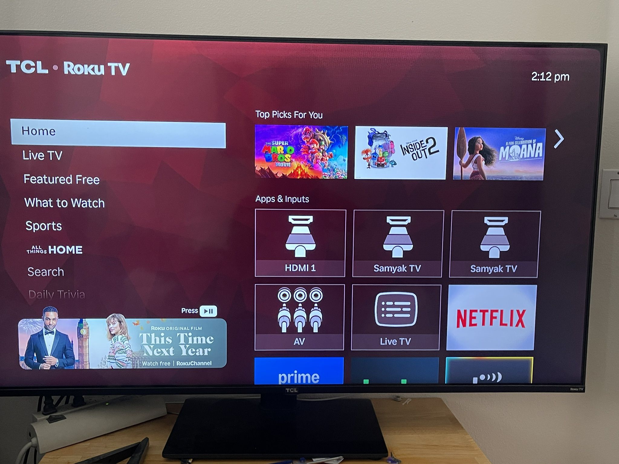 TCL 55” 4K UHD Dolby Vision HDR Roku Smart TV