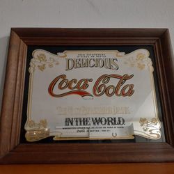 1970's Vintage Coca Cola Pub Mirror