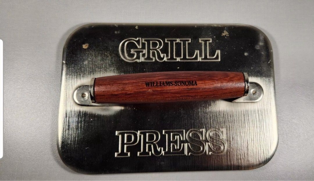 WILLIAMS SONOMA GRILL PRESS HAMBURGER BURGER BACON HASH BROWNS MULTI USE