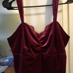 Abercrombie & Finch Velvet Crop Top 