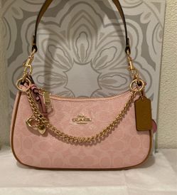 Coach Signature Pink Shoulder Bag