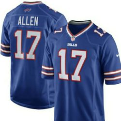 New! Josh Allen Buffalo Bills Team Game Player Jersey - Royal XL