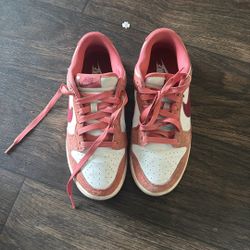 Red Nike Dunks W 8.5