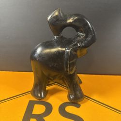 Handmade Elephant Wood Carved  7 Inch Tall