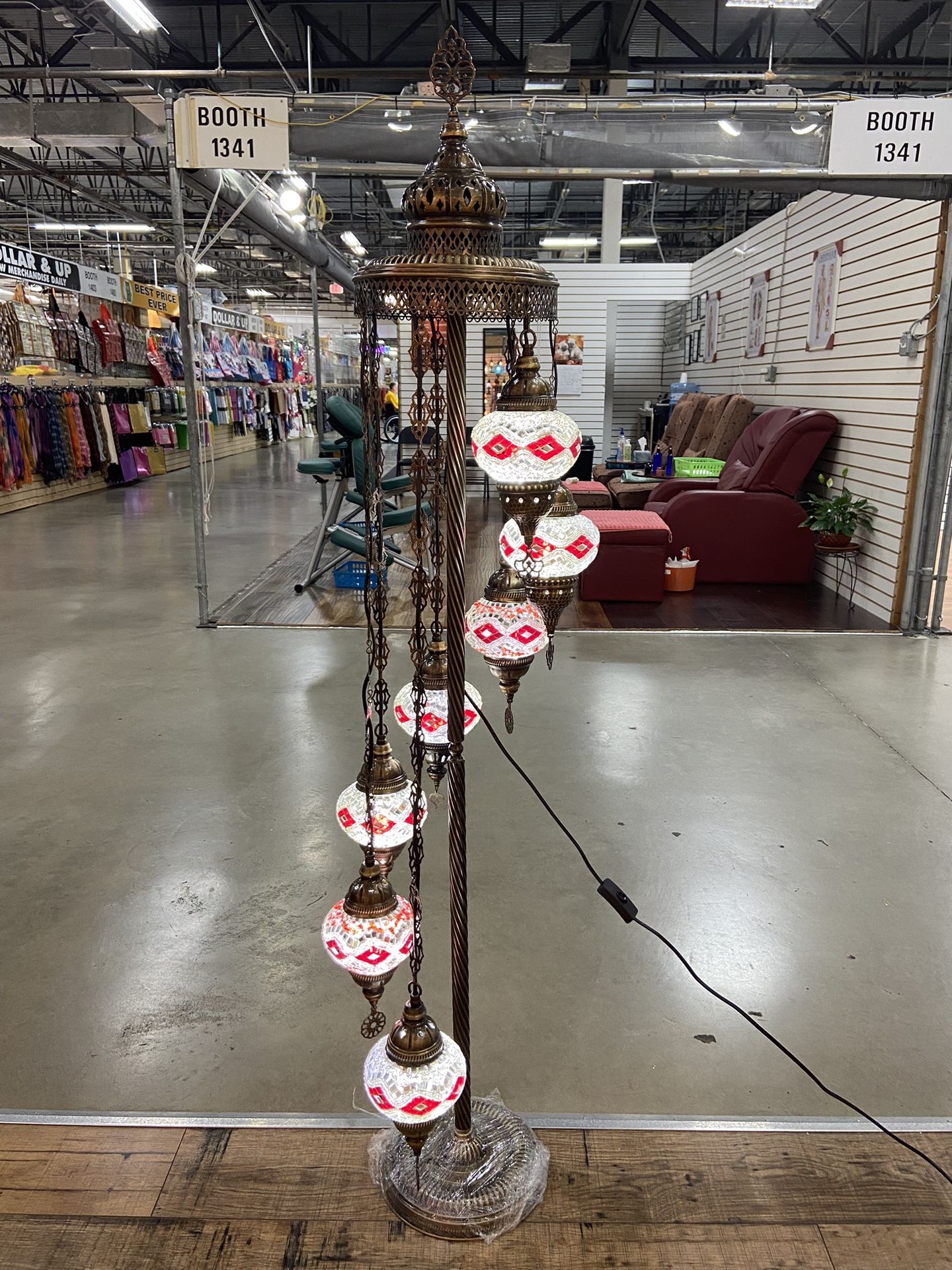 Handmade Turkish Floor Lamp 7 Globes