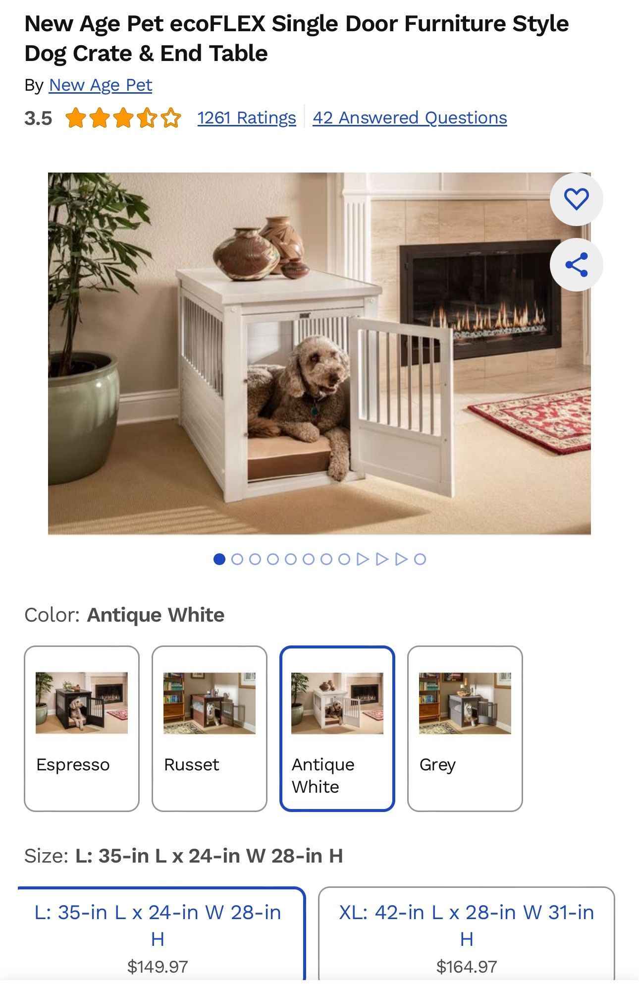 Large Dog Kennel With Bowls, Harness And Leash And Pee Pads (new Box)