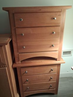 Tall Wood Chest of Drawers
