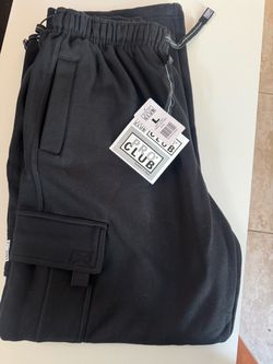 Pro Club Black Cargo Sweatpants Size Large