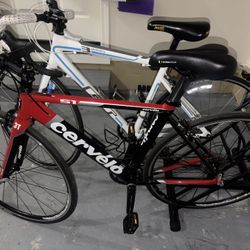 Cervelo S1 And GT series 3 Both Road Bikes 