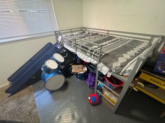 Twin Loft bed with slide