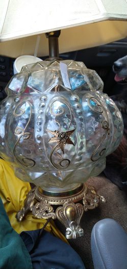Beautiful vintage glass lamp