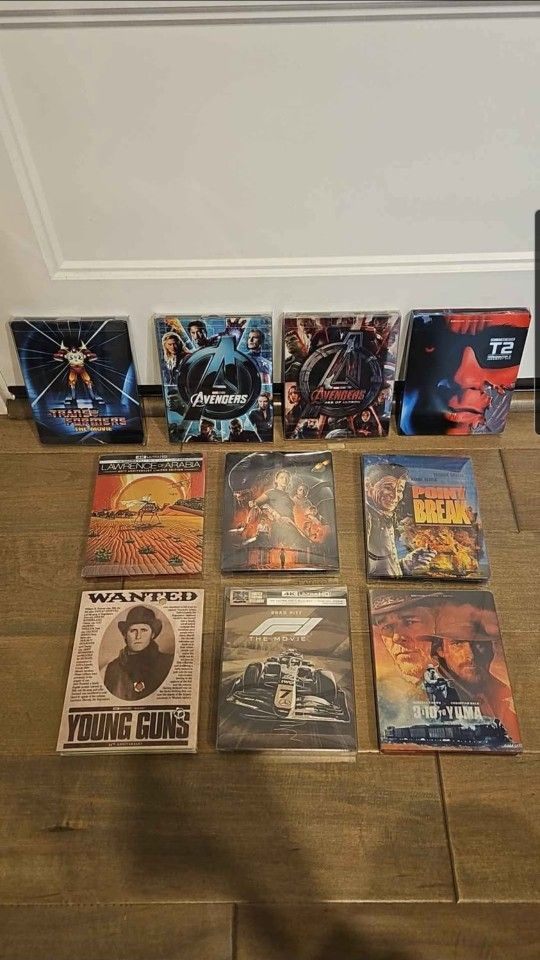 4k Bluray Steelbooks - See Prices Per Each 