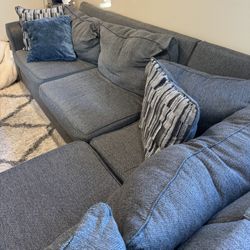 Gray Sectional Sofa - Nova 3-piece Couch