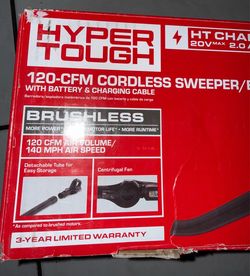 Hyper Tough 20V Cordless Leaf Blower 120 CFM, Brand New
