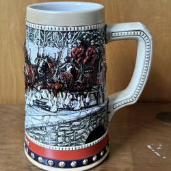 Budweiser Clydesdales Ceramic 6.5” Collector’s Series 1988 Beer Stein Mug