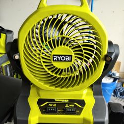 RYOBI ONE+ 18V Cordless 7-1/2 in. Bucket Top Misting Fan /TOOL ONLY-NO BATTERY 
