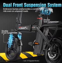 Wholesale-Retail Z6 Electric Bike, 650W Motor, 14-Inch Tires, 48V 10.5AH Electric Bike, Top Speed 25 MPH